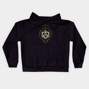 Esoteric Polyhedral D20 Dice Tarot Ten Kids Hoodie